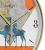 Multicolour Modern Plastic Stylish Non Ticking Silent Analog Wall Clock -12 inch