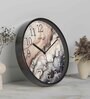 Multicolour Modern Plastic Stylish Non Ticking Silent Analog Wall Clock -12 inch