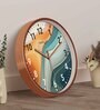Multicolour Modern Plastic Stylish Non Ticking Silent Analog Wall Clock -12 inch