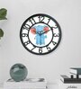 Multicolour Modern Plastic Stylish Non Ticking Silent Analog Wall Clock -8 Inch