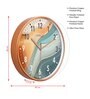 Multicolour Modern Plastic Stylish Non Ticking Silent Analog Wall Clock -12 inch