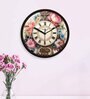 Multicolour Modern Plastic Stylish Non Ticking Silent Analog Wall Clock -12 inch