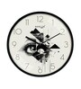 Multicolour Modern Plastic Stylish Non Ticking Silent Analog Wall Clock -12 inch