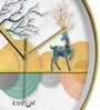 Multicolour Modern Plastic Stylish Non Ticking Silent Analog Wall Clock -12 inch