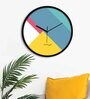 Multicolour Modern Plastic Stylish Non Ticking Silent Analog Wall Clock -12 inch
