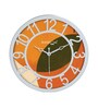 Multicolour Modern Plastic Stylish Non Ticking Silent Analog Wall Clock -8 Inch