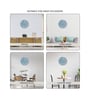 8 Inch Blue Analog Wall Clock Cum Table Clock