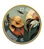 Multicolour Modern Plastic Stylish Non Ticking Silent Analog Wall Clock -12 inch
