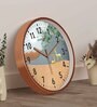 Multicolour Modern Plastic Stylish Non Ticking Silent Analog Wall Clock -12 inch