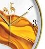 Multicolour Modern Plastic Stylish Non Ticking Silent Analog Wall Clock -12 inch