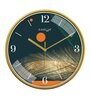 Multicolour Modern Plastic Stylish Non Ticking Silent Analog Wall Clock -12 inch