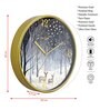 Multicolour Modern Plastic Stylish Non Ticking Silent Analog Wall Clock -12 inch