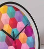 Multicolour Modern Plastic Stylish Non Ticking Silent Analog Wall Clock -12 inch
