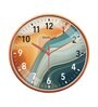 Multicolour Modern Plastic Stylish Non Ticking Silent Analog Wall Clock -12 inch