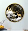 Multicolour Modern Plastic Stylish Non Ticking Silent Analog Wall Clock -12 inch