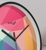 Multicolour Modern Plastic Stylish Non Ticking Silent Analog Wall Clock -12 inch