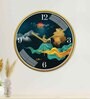 Multicolour Modern Plastic Stylish Non Ticking Silent Analog Wall Clock -12 inch