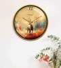 Multicolour Modern Plastic Stylish Non Ticking Silent Analog Wall Clock -12 inch
