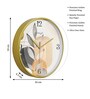 Multicolour Modern Plastic Stylish Non Ticking Silent Analog Wall Clock -12 inch