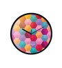 Multicolour Modern Plastic Stylish Non Ticking Silent Analog Wall Clock -12 inch
