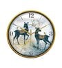 Multicolour Modern Plastic Stylish Non Ticking Silent Analog Wall Clock -12 inch