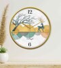 Multicolour Modern Plastic Stylish Non Ticking Silent Analog Wall Clock -12 inch
