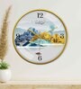Multicolour Modern Plastic Stylish Non Ticking Silent Analog Wall Clock -12 inch