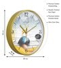 Multicolour Modern Plastic Stylish Non Ticking Silent Analog Wall Clock -12 inch