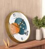Multicolour Modern Plastic Stylish Non Ticking Silent Analog Wall Clock -12 inch
