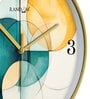 Multicolour Modern Plastic Stylish Non Ticking Silent Analog Wall Clock -12 inch