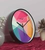 Multicolour Modern Plastic Stylish Non Ticking Silent Analog Wall Clock -12 inch