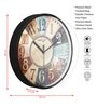 Multicolour Modern Plastic Stylish Non Ticking Silent Analog Wall Clock -12 inch