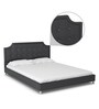 Modern Leatherette Upholstered Queen Size Bed in Black Colour