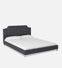 Modern Leatherette Upholstered Queen Size Bed in Black Colour