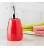 Modern Red Ceramic Soap Dispenser