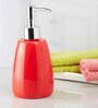 Modern Red Ceramic Soap Dispenser