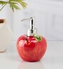 Modern Red Ceramic Soap Dispenser