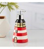 Modern Red Ceramic Soap Dispenser