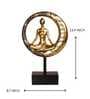 Modern Resin & Metal Meditation Yoga Pose Lady Artefact (Gold & Black)