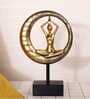 Modern Resin & Metal Namaskar Asana Yoga Pose Artifact (Gold & Black)