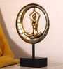 Modern Resin & Metal Namaskar Asana Yoga Pose Artifact (Gold & Black)