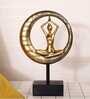Modern Resin & Metal Namaskar Asana Yoga Pose Artifact (Gold & Black)