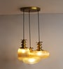 Modern Ribbed Glass Cluster Hanging Light
