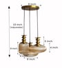 Modern Ribbed Glass Cluster Hanging Light