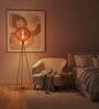 Modern Rose Gold Glass Tripod Floor Lamp