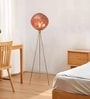 Modern Rose Gold Glass Tripod Floor Lamp Modern Rose Gold Glass Tripod Floor Lamp