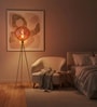 Modern Rose Gold Glass Tripod Floor Lamp Modern Rose Gold Glass Tripod Floor Lamp