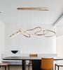 Modern Rosegold Wave LED Chandelier with adjustable height