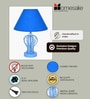 Blue Modern Round Small Blue Crystal Table Lamp