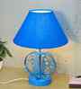 Blue Modern Round Small Crystal Table Lamp